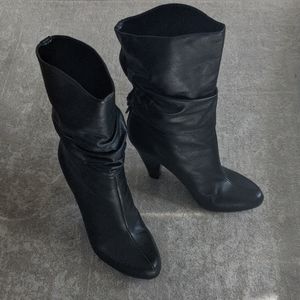 a.n.a. - Black Boots/Booties - Heeled, Mid-calf